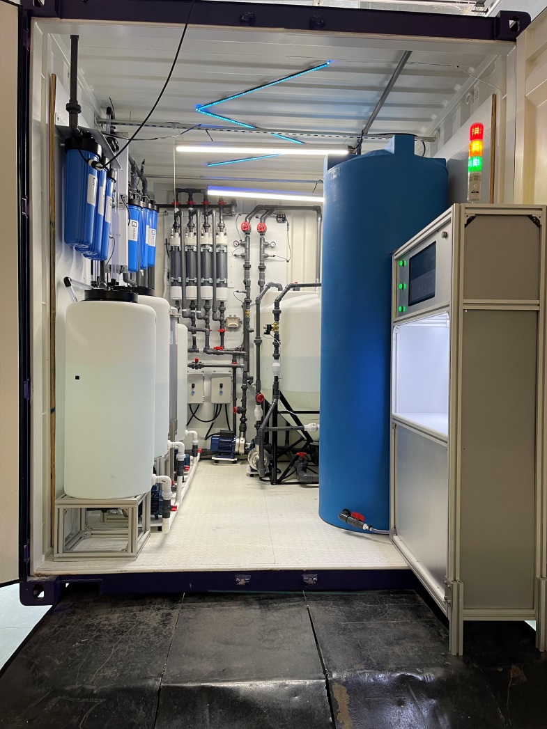 Inside the WC 10000 container